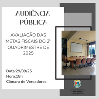 AVALIAÇÃO DAS METAS FISCAIS DO 2º QUADRIMESTRE DE 2025